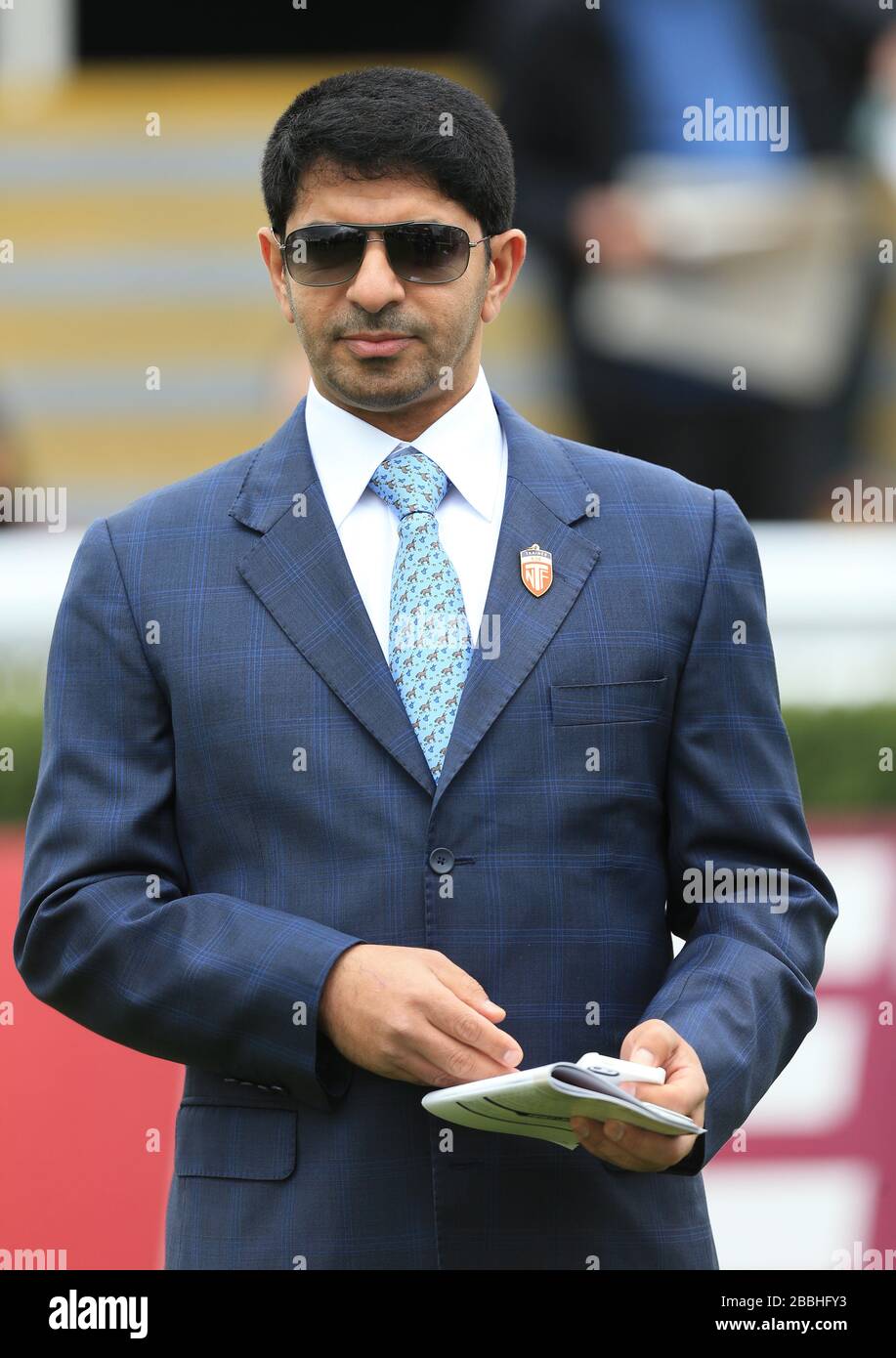 L'entraîneur Saeed bin Suroor après Farhh a gagné les prises JLT Lockinge Banque D'Images