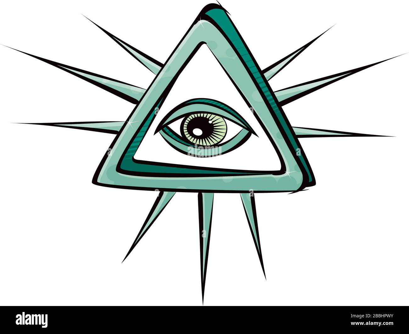 Tous les yeux mystique signe Illustration de Vecteur