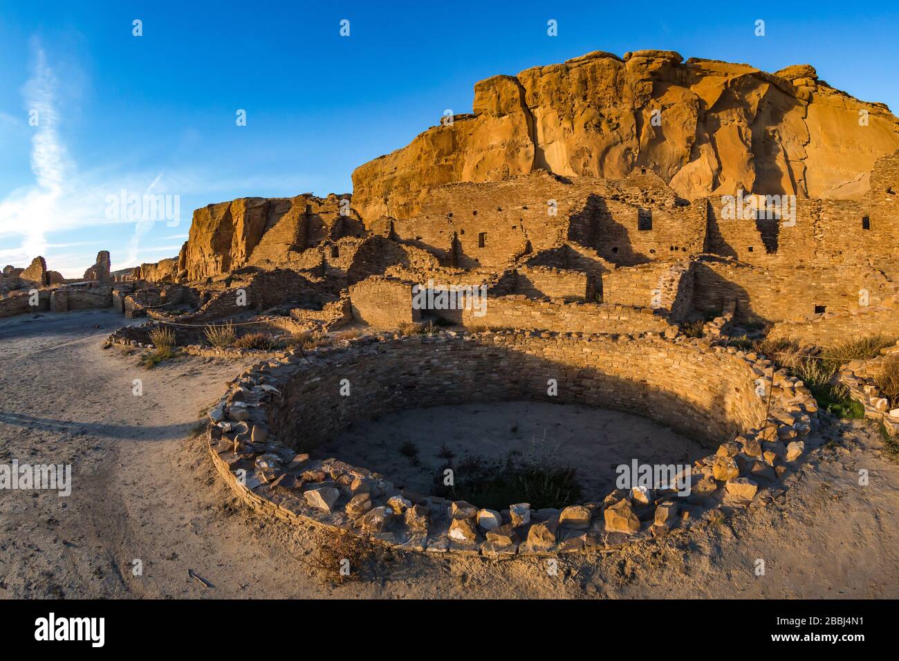 Kiva à Pueblo Bonito dans Chaco Culture National Historical Park, Nouveau Mexique, États-Unis Banque D'Images