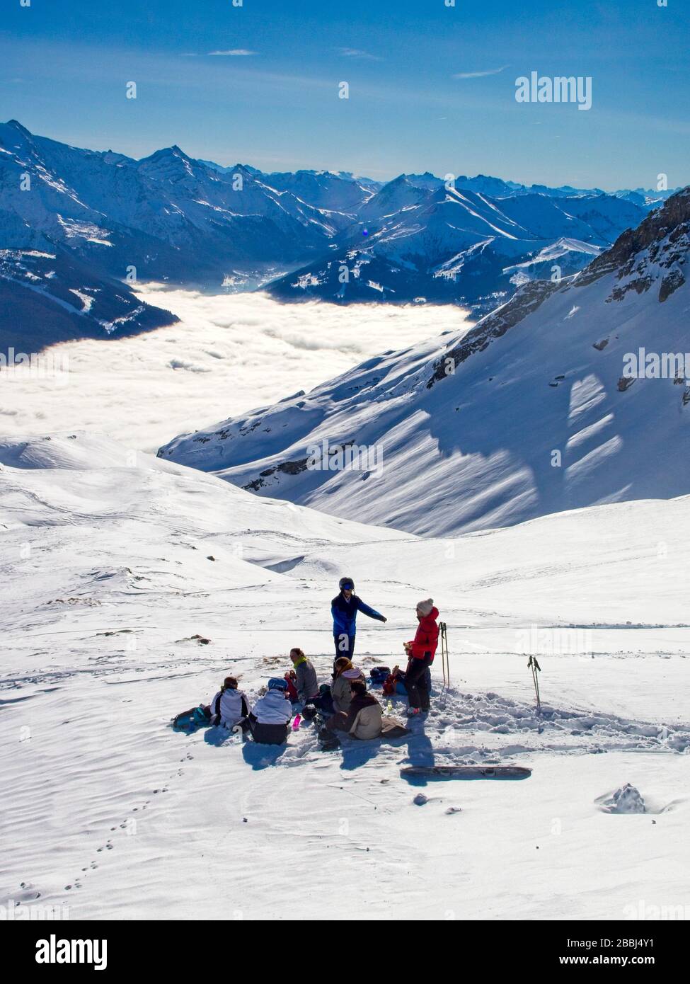 Pique-nique dans les montagnes Banque D'Images