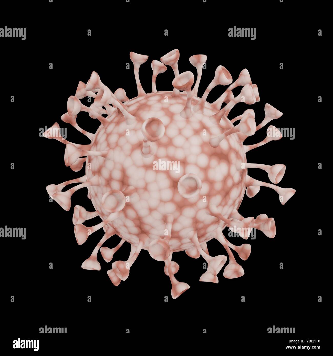 Coronavirus COVID-19 SRAS, SRAS-COV-2, MERS-COV, virus 2019-nCoV - illustration du rendu tridimensionnel Banque D'Images