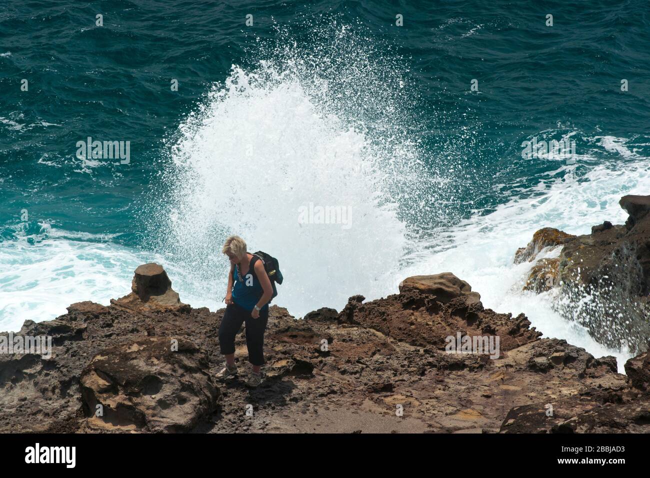 Partie côtière de la randonnée du Grand Sentier autour de la péninsule de Caravelle, Caravelle, Martinique, Petites Antilles, Antilles françaises, Caraïbes Banque D'Images