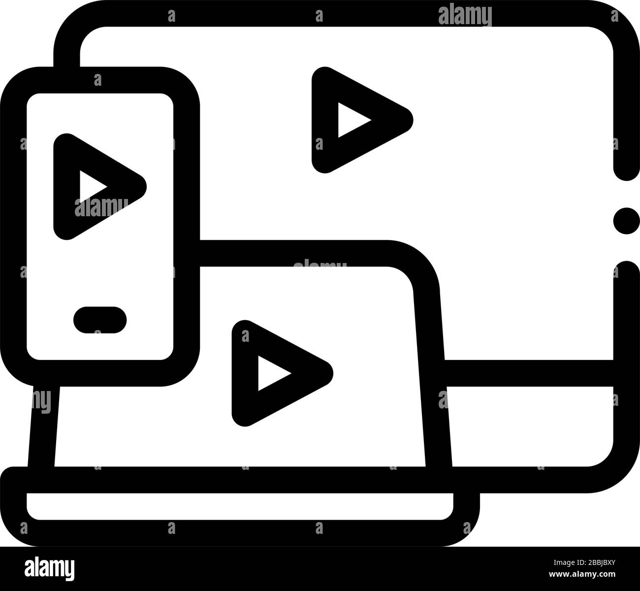 inclusion de toutes les illustrations vectorielles d'icônes de périphériques Illustration de Vecteur