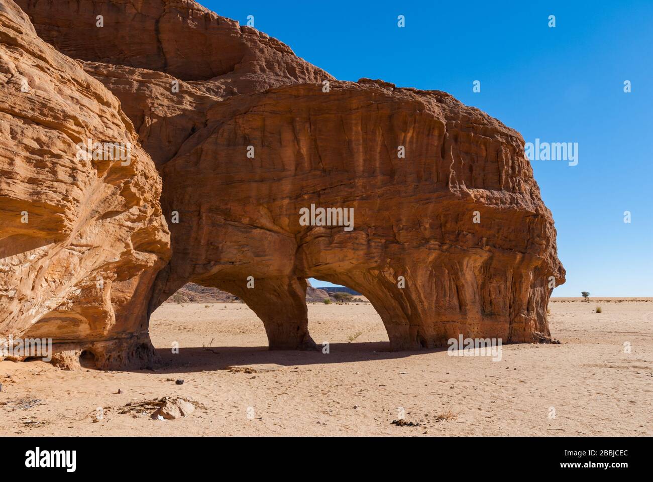 Formations rocheuses naturelles et arches, Tchad, Afrique Banque D'Images