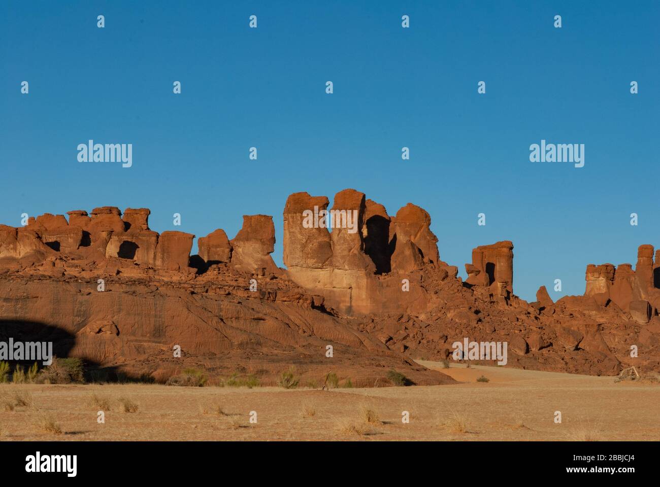 Formations rocheuses naturelles, pilars de grès, Tchad, Afrique Banque D'Images