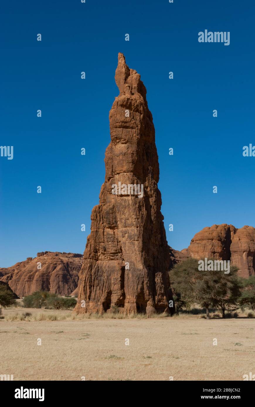 Formations rocheuses naturelles, pilar de grès, Tchad, Afrique Banque D'Images