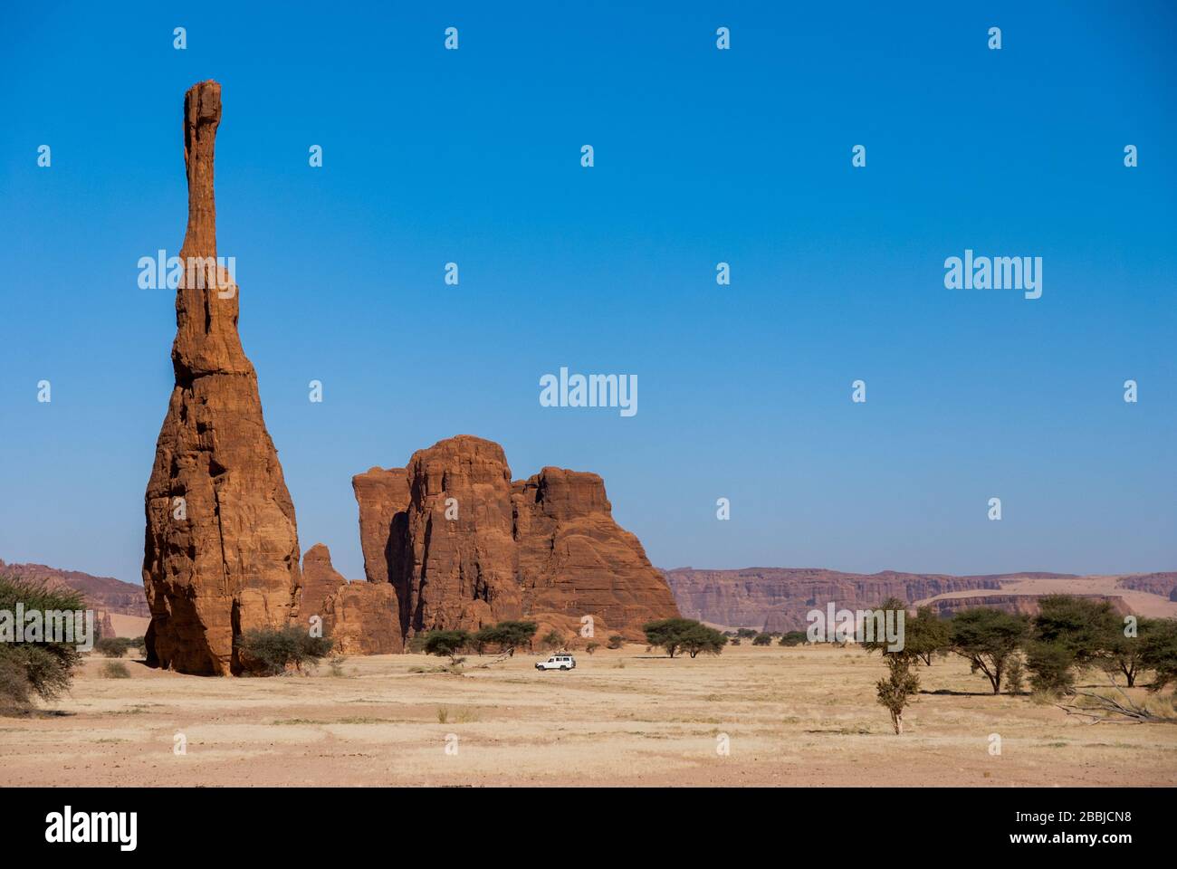 Formations rocheuses naturelles, pilar de grès, Tchad, Afrique Banque D'Images