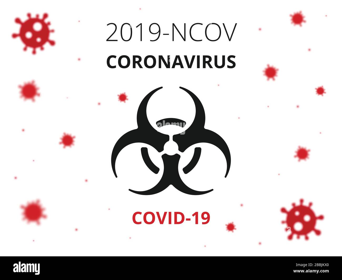 Épidémie de virus pandémique Novel 2019-nCoV signe et symbole. Nouveau nom officiel de la maladie du coronavirus nommé COVID-19. Virus dangereux, stock vectoriel simple Illustration de Vecteur