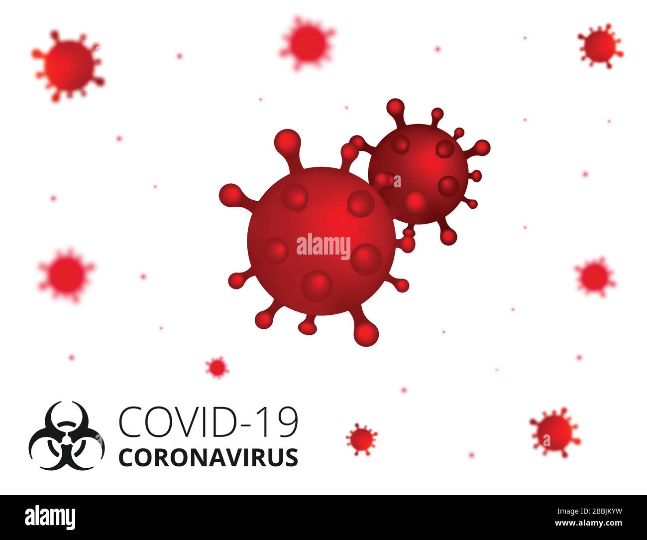 Simple COVID-19 Coronavirus Infographic Design. Chine pathogène grippe respiratoire 2019-nCoV cellules de virus. Virus dangereux, illustration vectorielle. Illustration de Vecteur