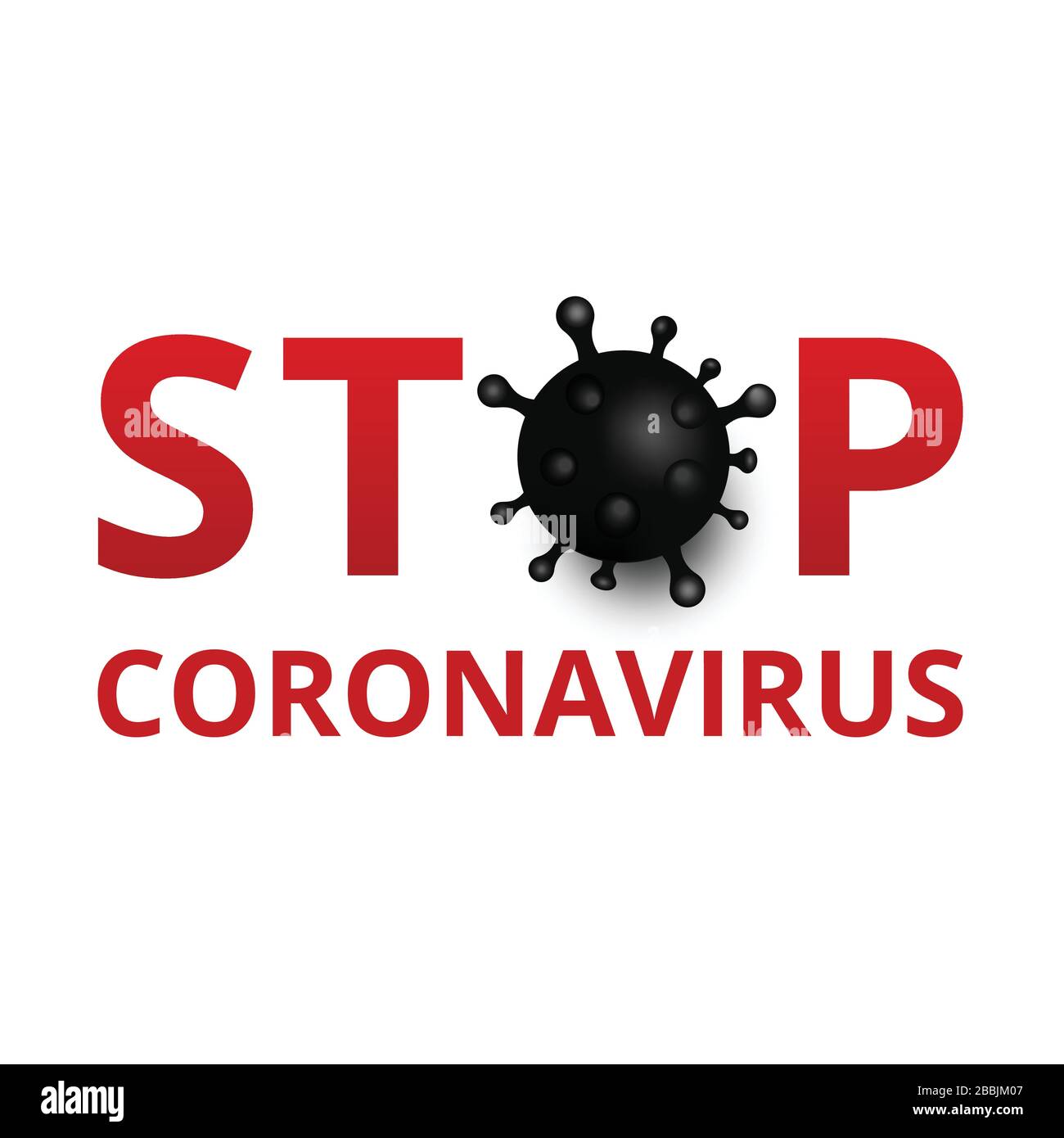 Stop 2019-nCoV Sign & Symbol, Simple Vector Illustration, Organisation mondiale de la Santé QUI a introduit le nouveau nom officiel de la maladie de Coronavirus nommé COV Illustration de Vecteur