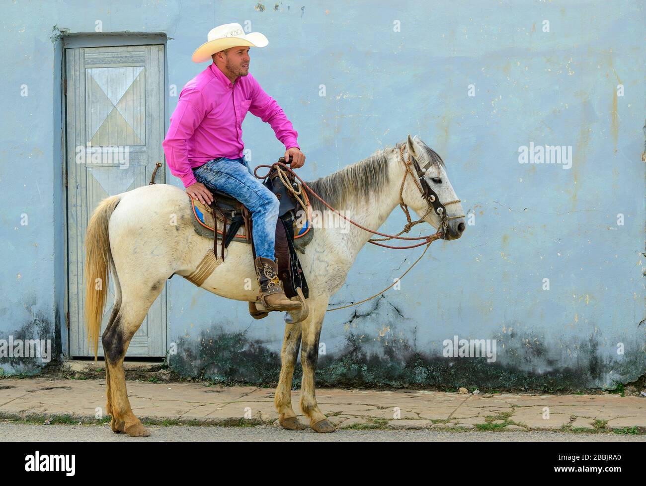 Cowboy, Vinales, province de Pinar del Rio, Cuba Banque D'Images