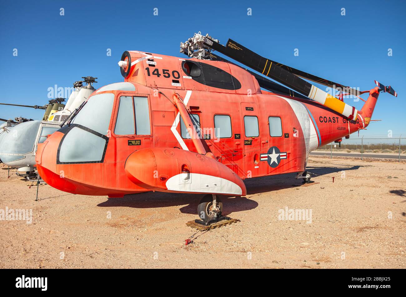 Hélicoptère de sauvetage de la Garde côtière américaine Sikorsky HH-52 a, nullité de la mer 190-1989 Banque D'Images