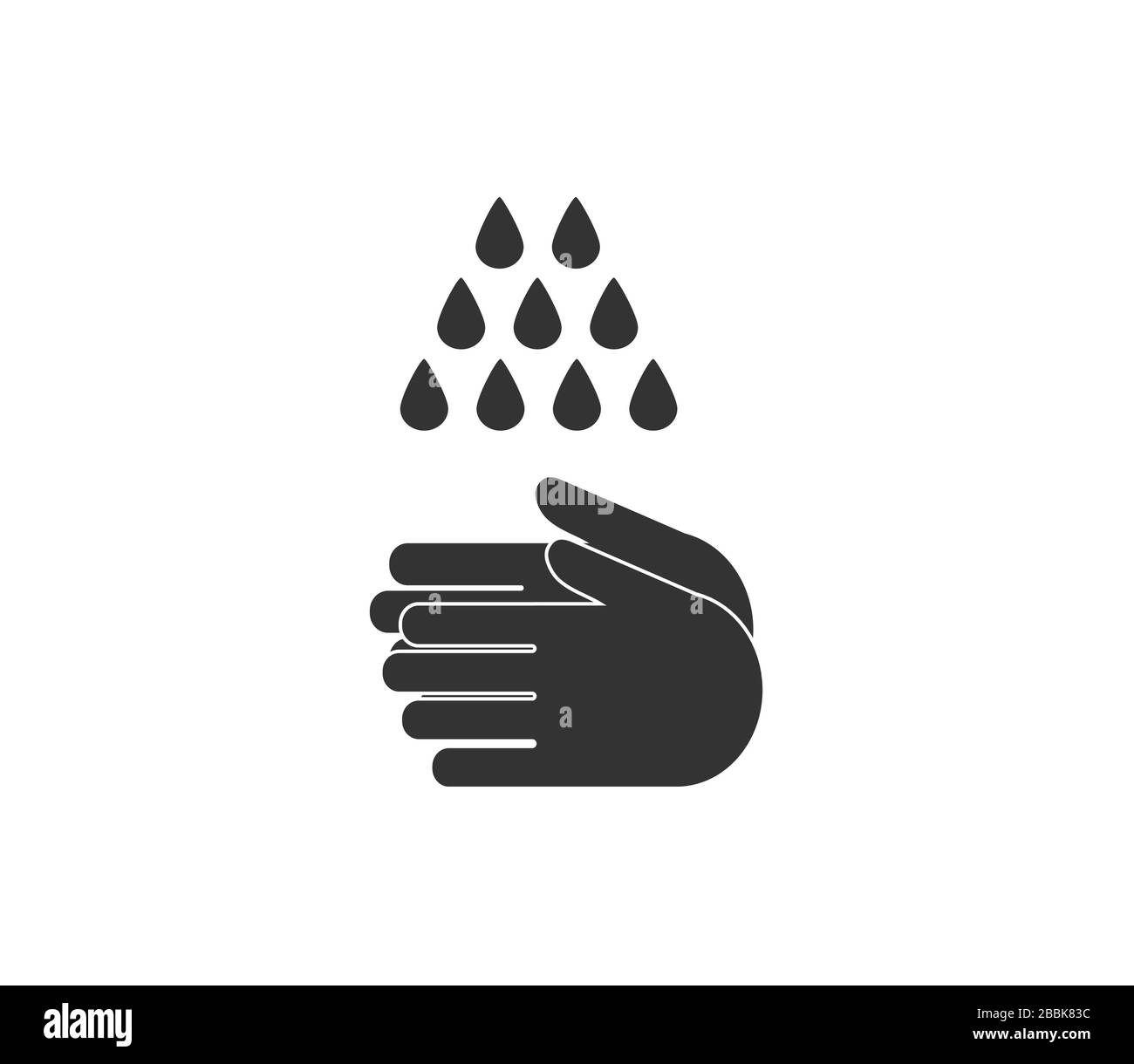 Icône lavage des mains. Illustration vectorielle, conception plate. Illustration de Vecteur