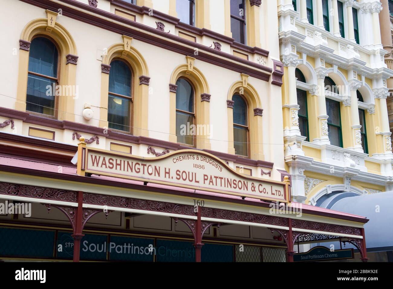 Bâtiment historique sur le centre commercial Pitt Street Mall, quartier central des affaires, Sydney, Nouvelle-Galles du Sud, Australie Banque D'Images