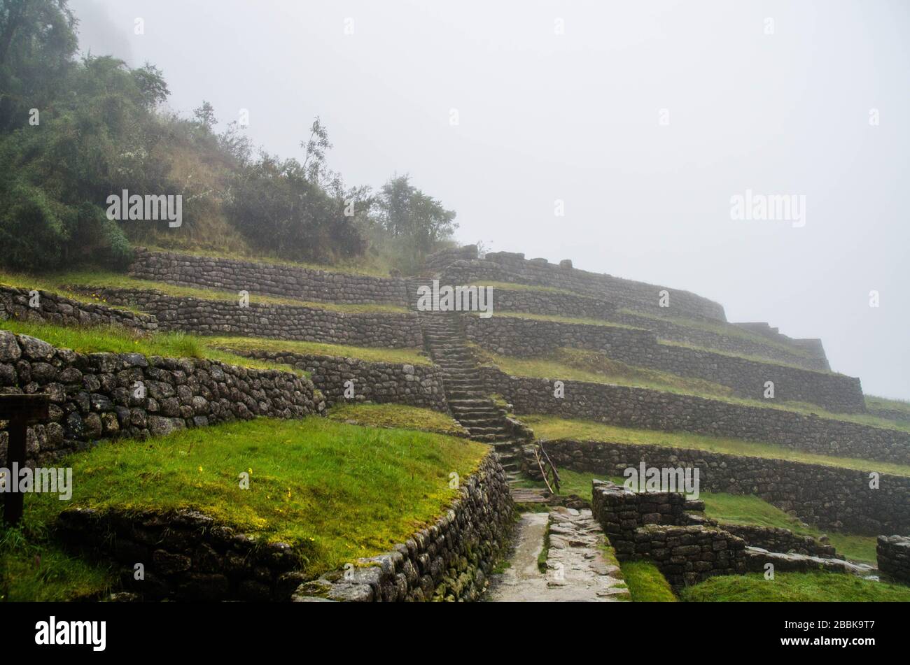 visite du patrimoine de l'unesco de machu picchu une des sept merveilles du monde Banque D'Images