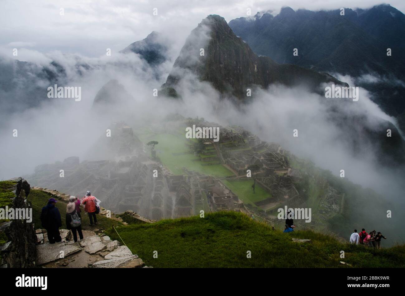 visite du patrimoine de l'unesco de machu picchu une des sept merveilles du monde Banque D'Images