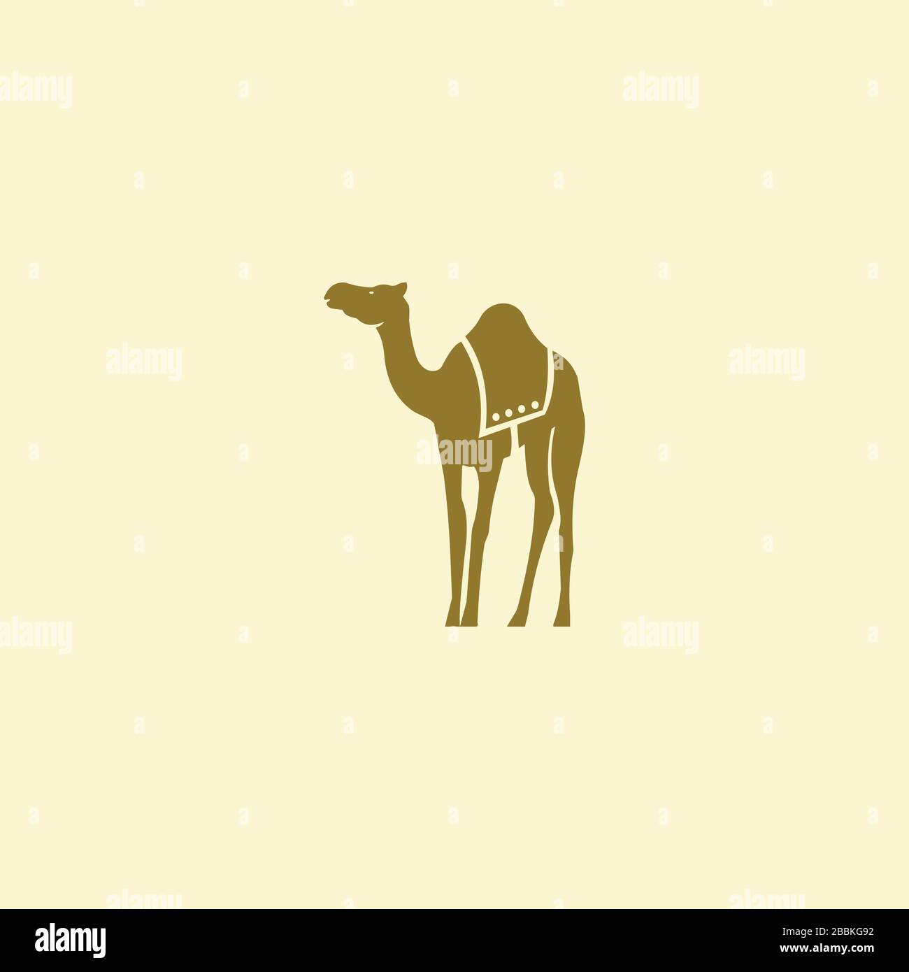 Modèle de conception de logo animal Camel Illustration de Vecteur