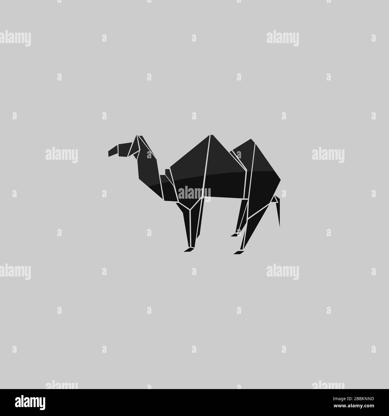 Modèle de conception de logo animal Camel Illustration de Vecteur