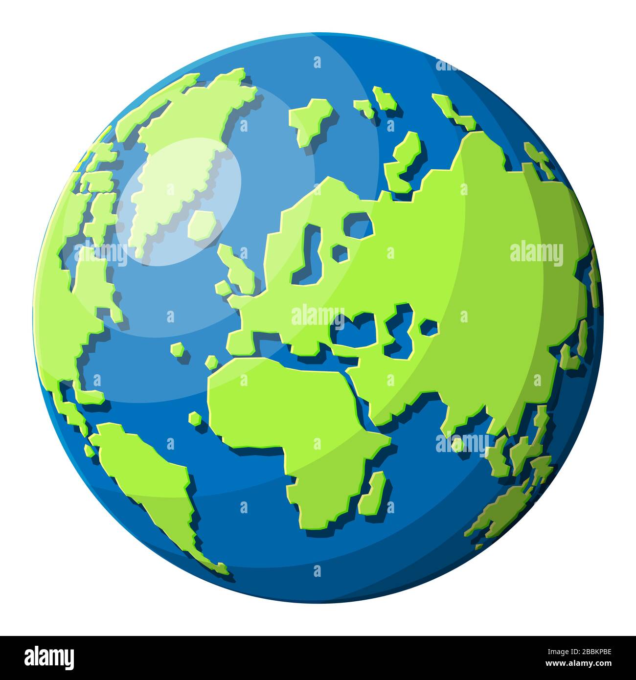 Silhouette de carte du monde. Planète Terre. Cartographie et géographie. Illustration vectorielle en style plat Illustration de Vecteur