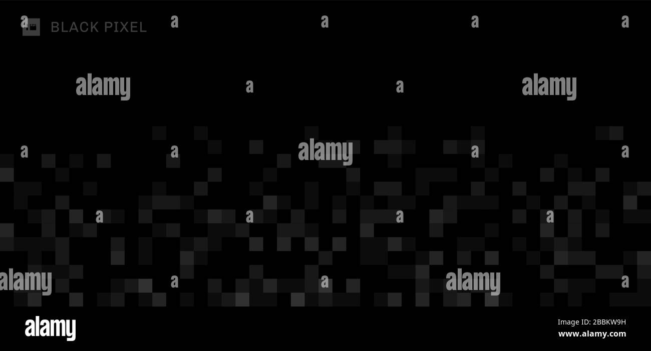 Arrière-plan abstrait en pixels noirs et gris carrés avec espace pour votre texte. Modèle géométrique en mosaïque. Illustration vectorielle Illustration de Vecteur