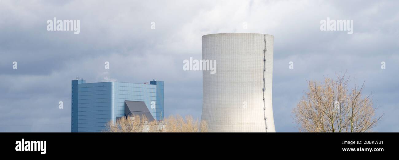 Centrale électrique Datteln 4, Datteln, région de la Ruhr, Rhénanie-du-Nord-Westphalie, Allemagne, Europe Banque D'Images