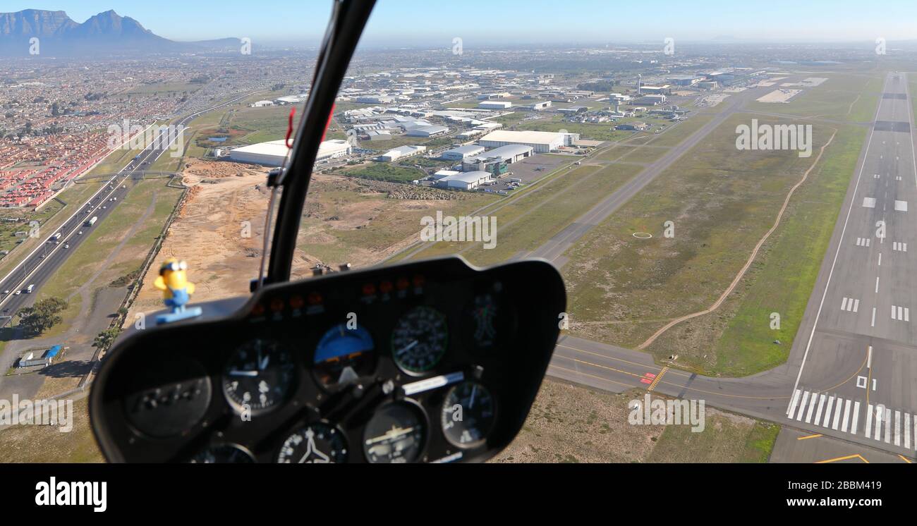 Photo aérienne de l'aéroport international du Cap Banque D'Images