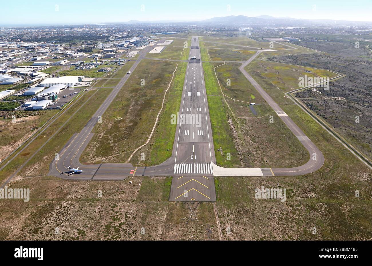 Photo aérienne de l'aéroport international du Cap Banque D'Images