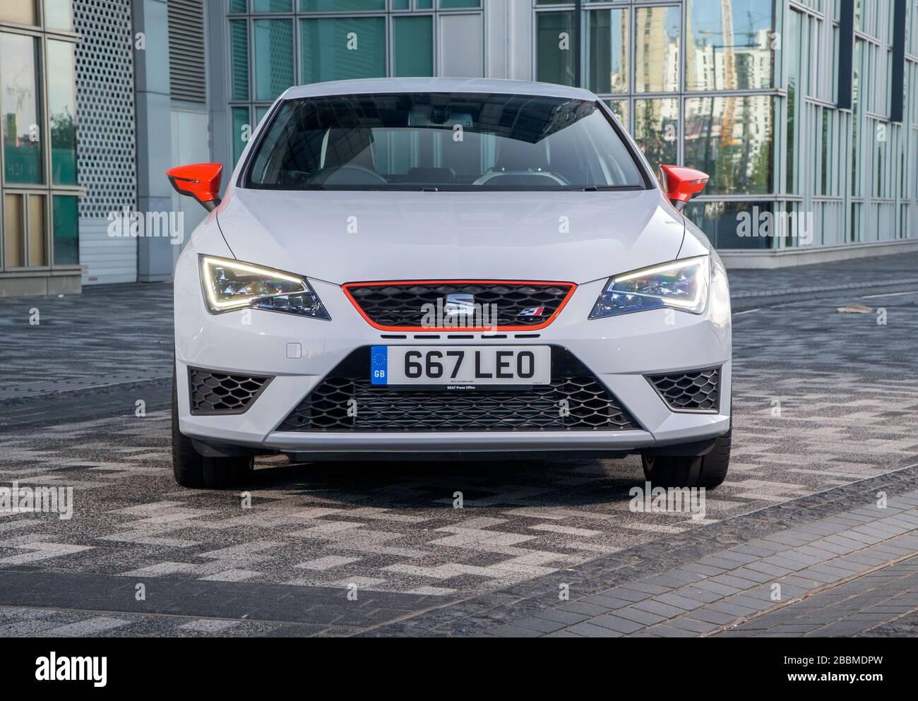 SIÈGE de 2015 Leon Cupra Ultimate, trappe chaude espagnole Banque D'Images