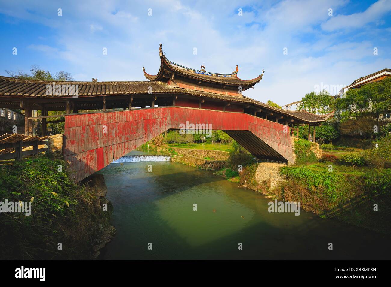 Paysage de campagne du village traditionnel et historique de la Chine Banque D'Images