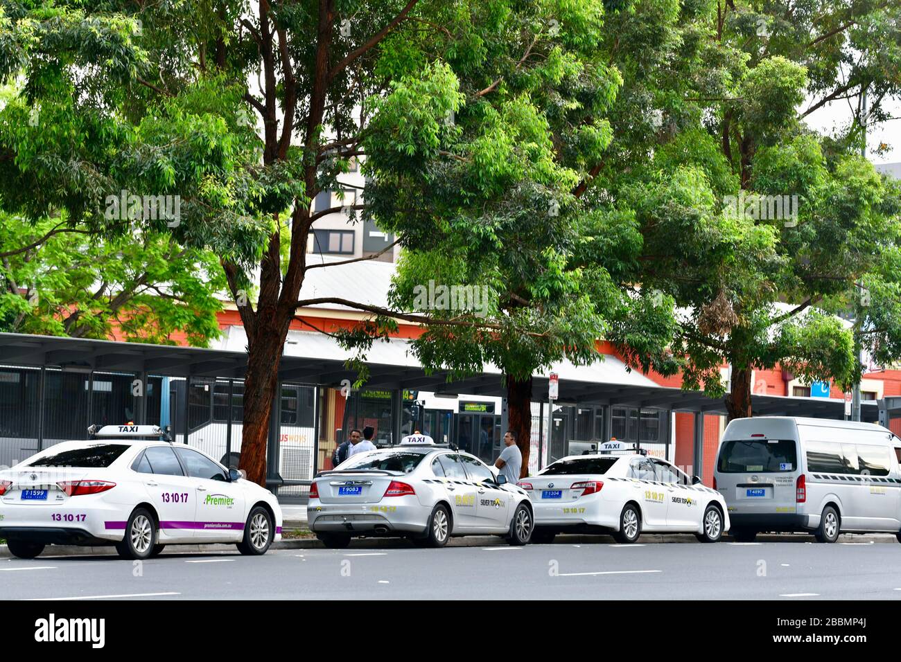 Les taxis étaient à la hauteur de très peu de clients à Sydney, en Australie Banque D'Images