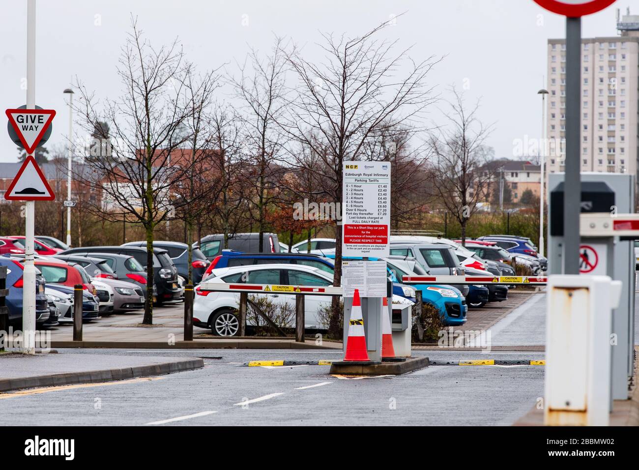 ERI Hospital car Park, parking, charges, NHS, Édimbourg, personnel, infirmerie royale Banque D'Images