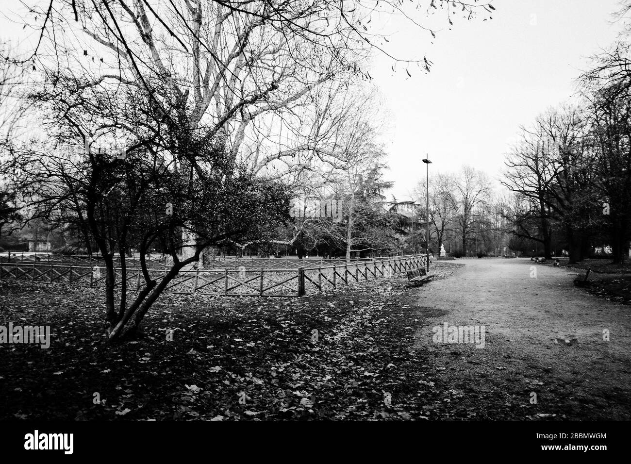 Vide Giardini Veneto Indro Montanelli à Milan, Italie Banque D'Images