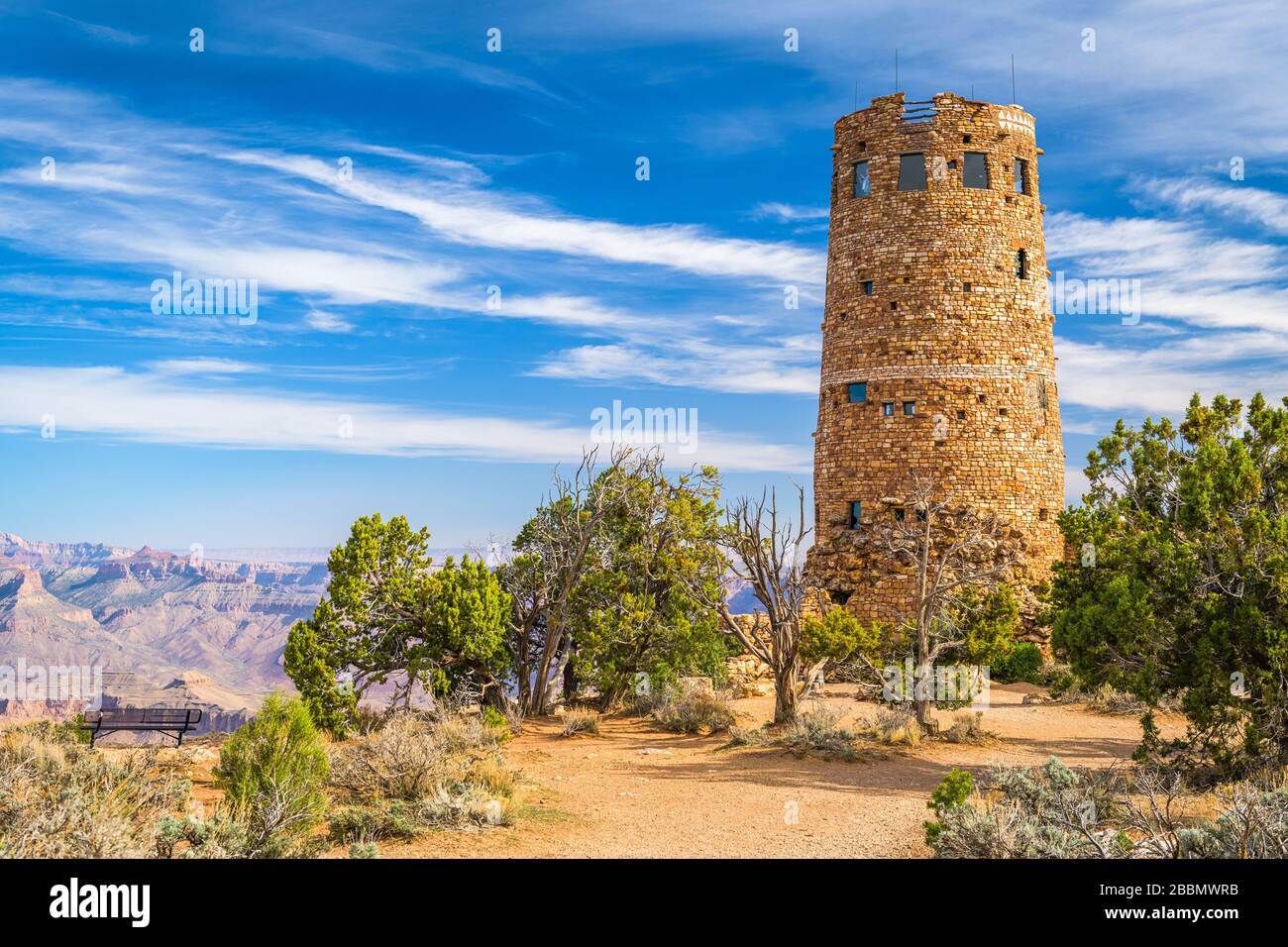 Desert View Watchtower au Grand Canyon, Arizona, USA. Banque D'Images