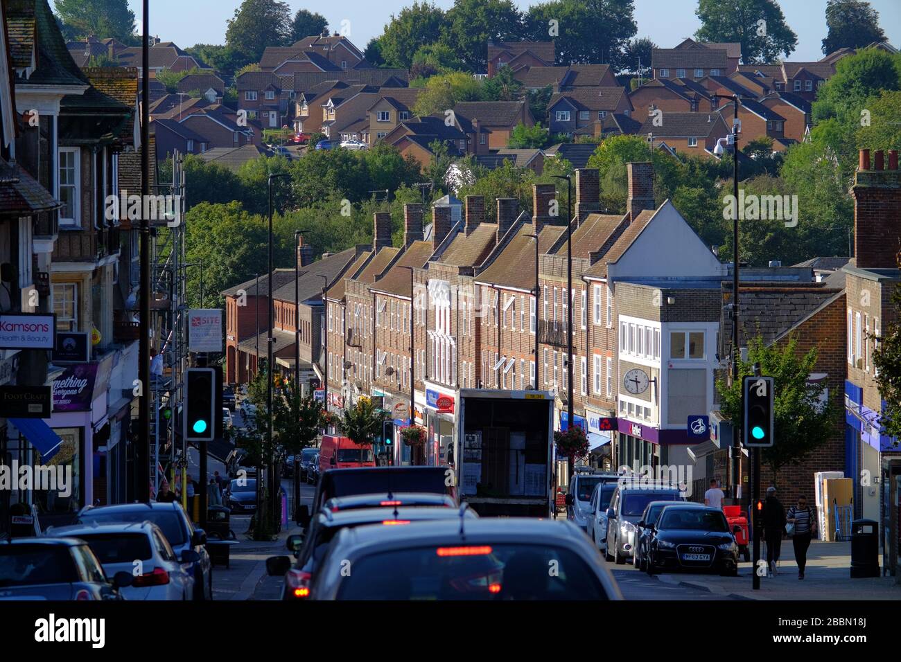 Uckfield High Street, East Sussex, Royaume-Uni Banque D'Images