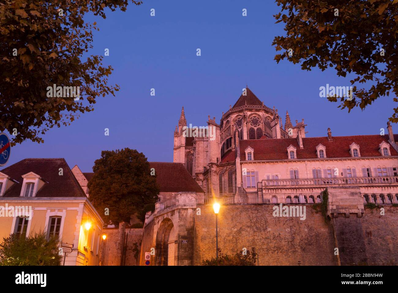 Ville d'Auxerre, France Banque D'Images