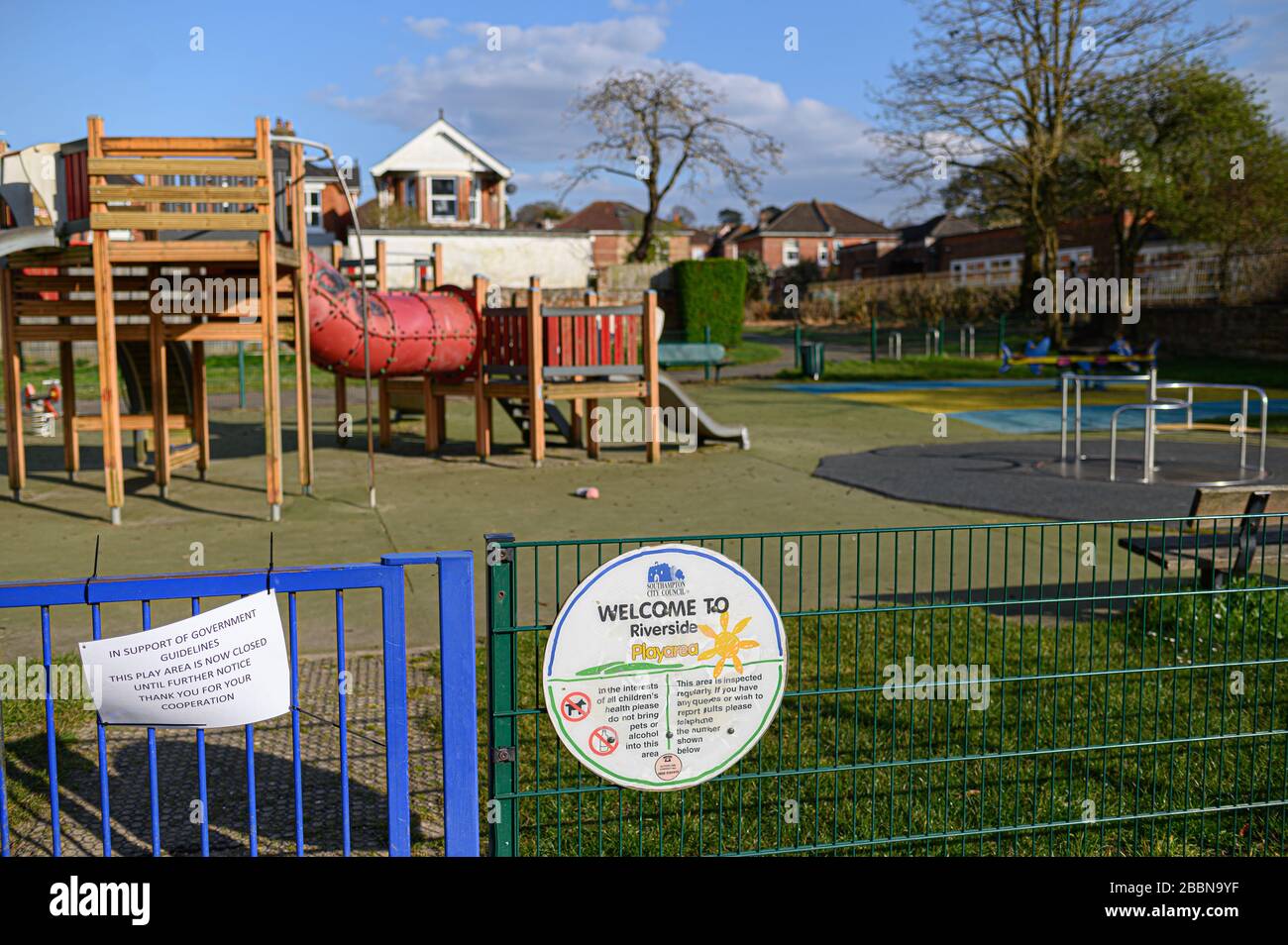 Parcs de Southampton à Lockdown en raison de Coronavirus Banque D'Images