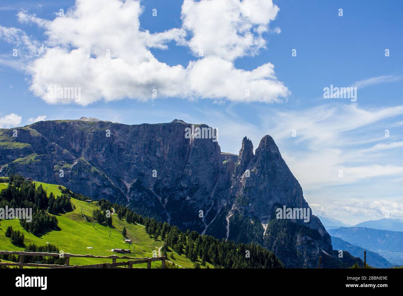 Massif de montagne Sciliar (Schlern), Tyrol du Sud Banque D'Images