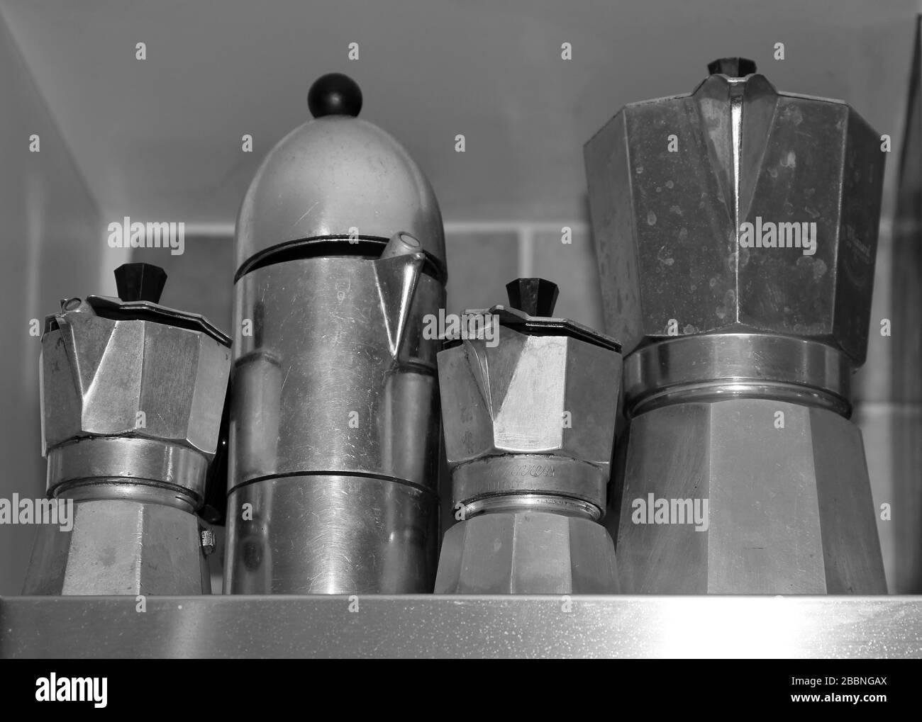 Machines à café italiennes Banque D'Images
