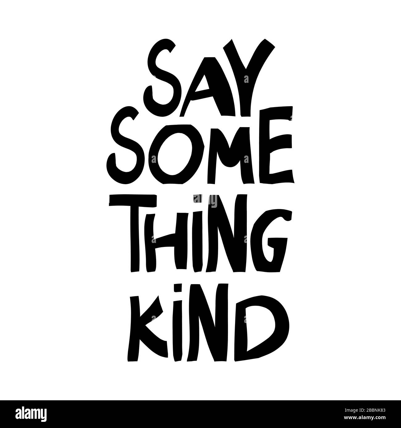 Citation de motivation. Joli lettrage dessiné à la main dans un style scandinave moderne. Isolé sur fond blanc. Illustration de Vecteur