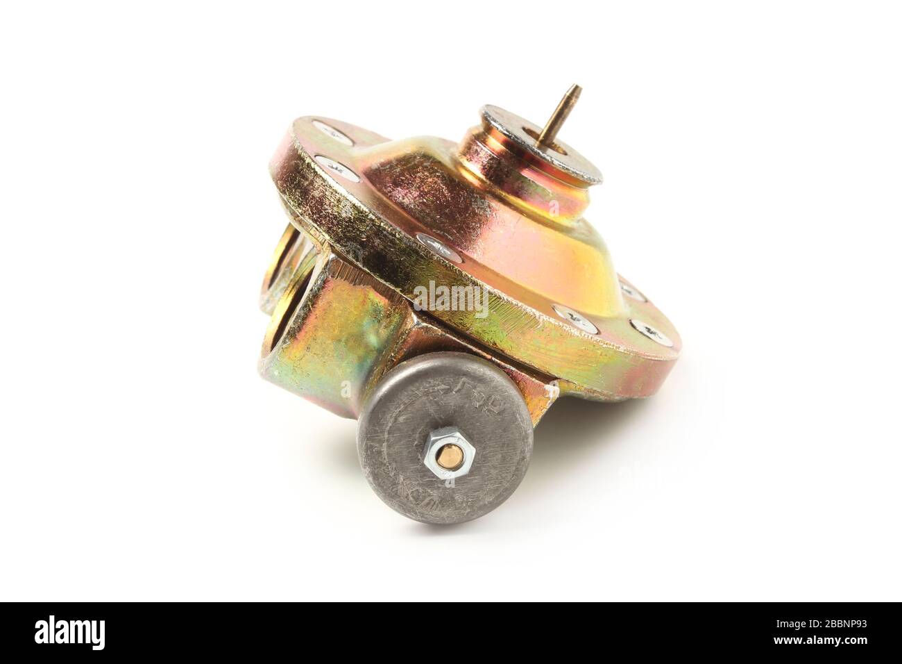 Bloc d'eau pour chauffe-eau à gaz sur fond blanc Banque D'Images