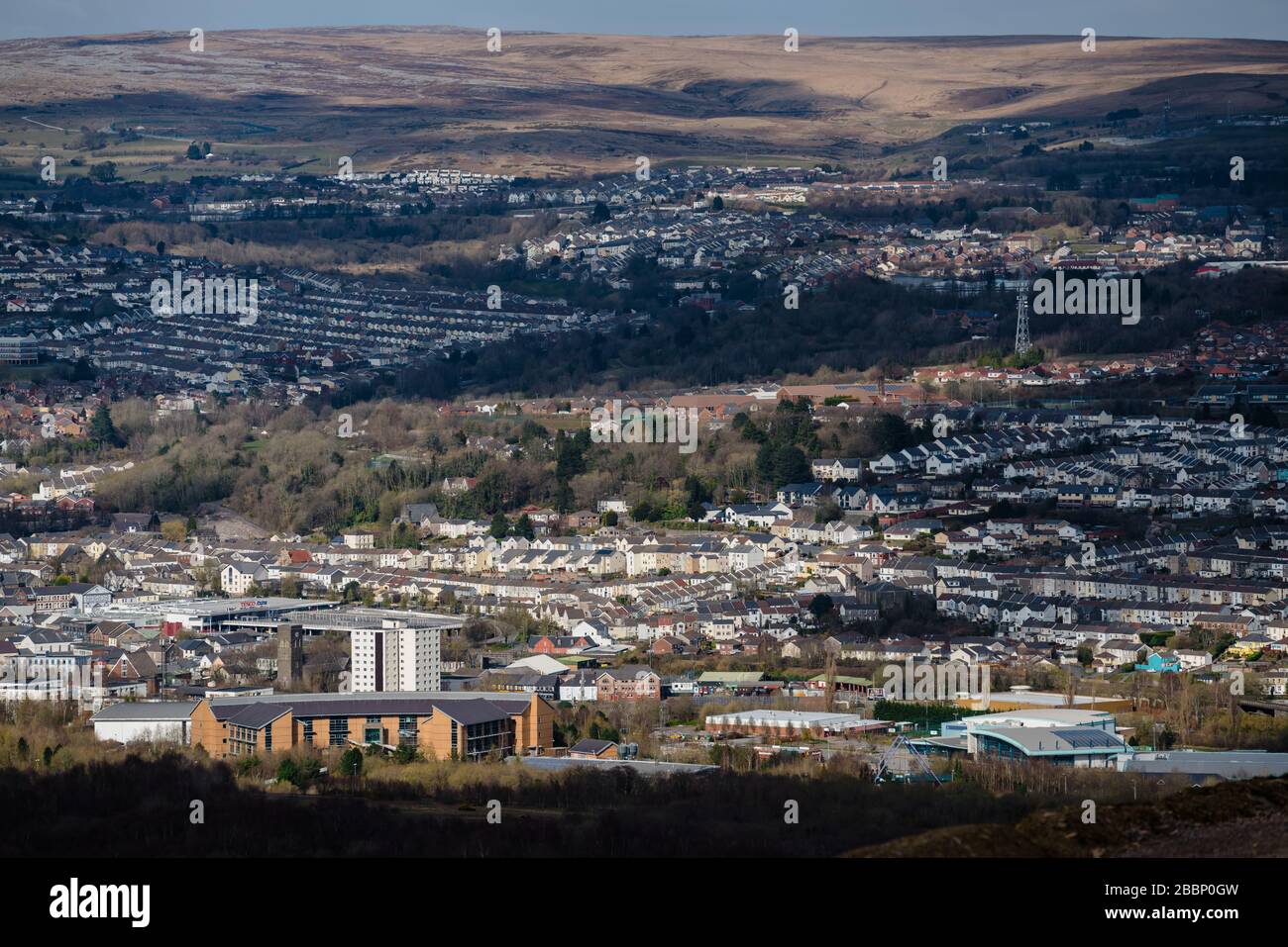 MERTHYR TYDFIL, PAYS DE GALLES - 29 MARS 2020 - Veiw paysage de Merthyr Tydfil. Banque D'Images