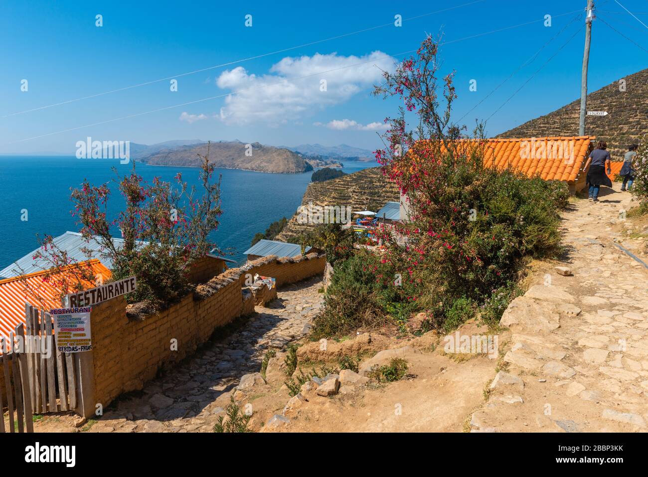 Île del sol ou île du Soleil, lac Titicaca, Département la Paz, Andes, Bolivie, Amérique latine Banque D'Images