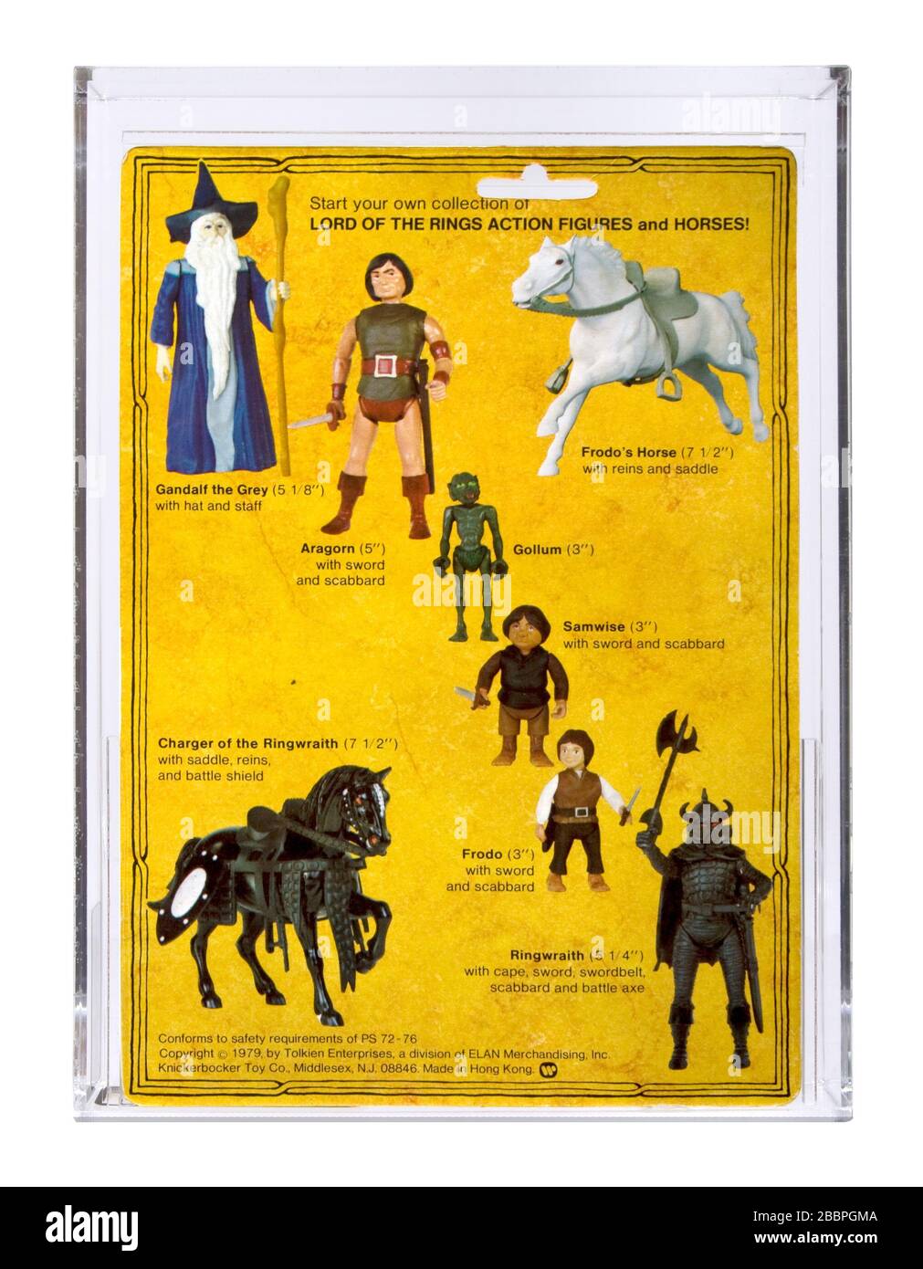 1979 LOTR de Knicurbocker Seigneur des anneaux Golum AFA 60 action cardée Figure Banque D'Images