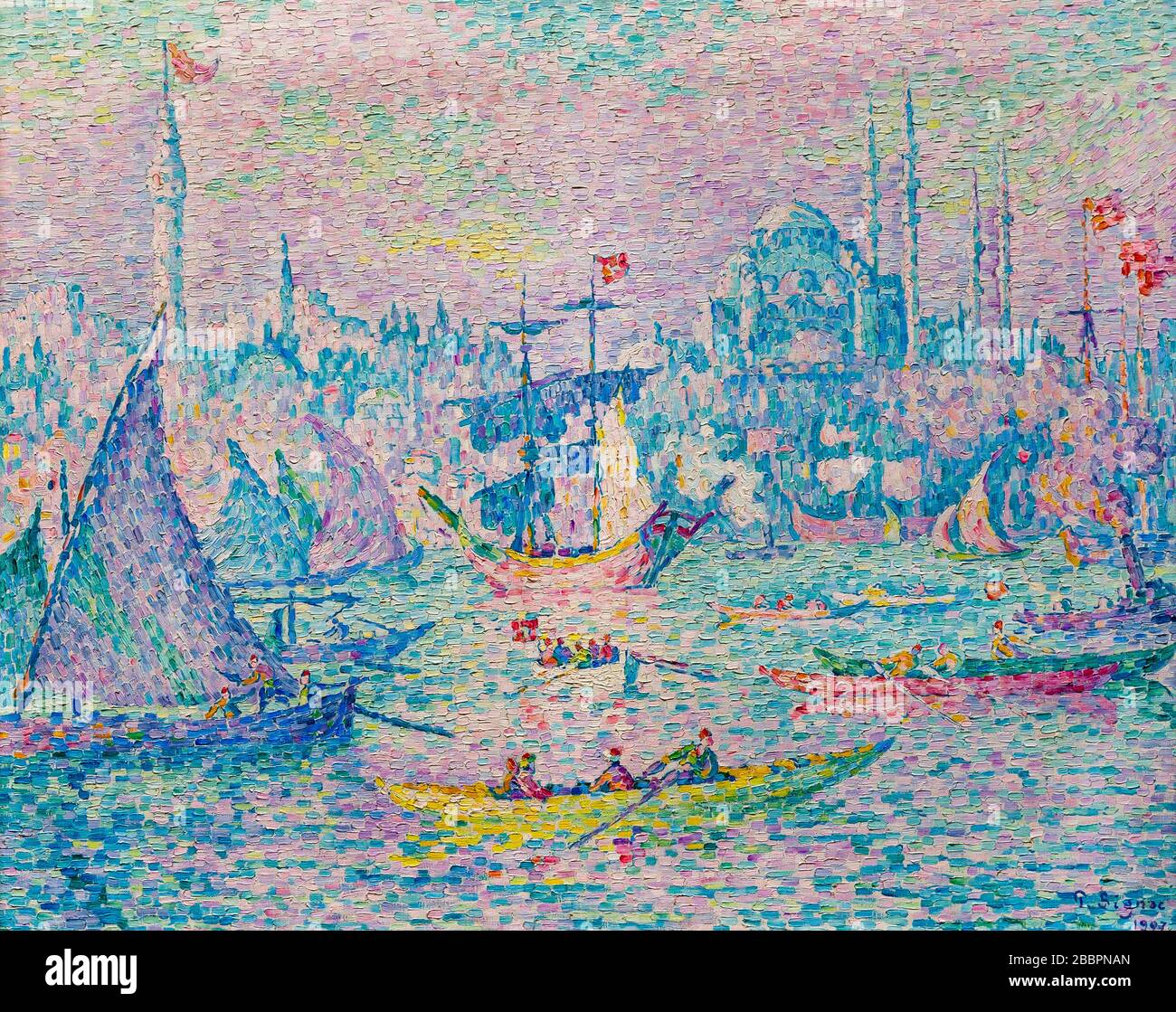 'La Corne d'Or, Mist' (1907) par Paul Signac (1863–1935). Banque D'Images