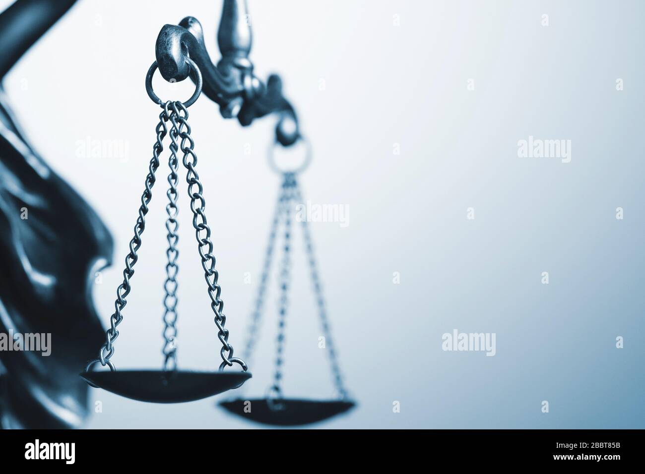 Gros plan sur les échelles de la justice Banque D'Images