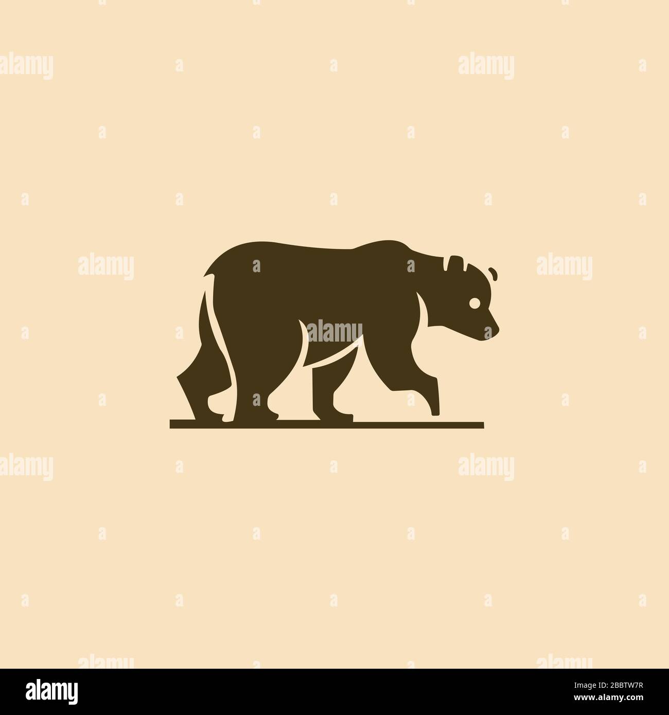 Modèle de conception vectoriel Bear logo Illustration de Vecteur
