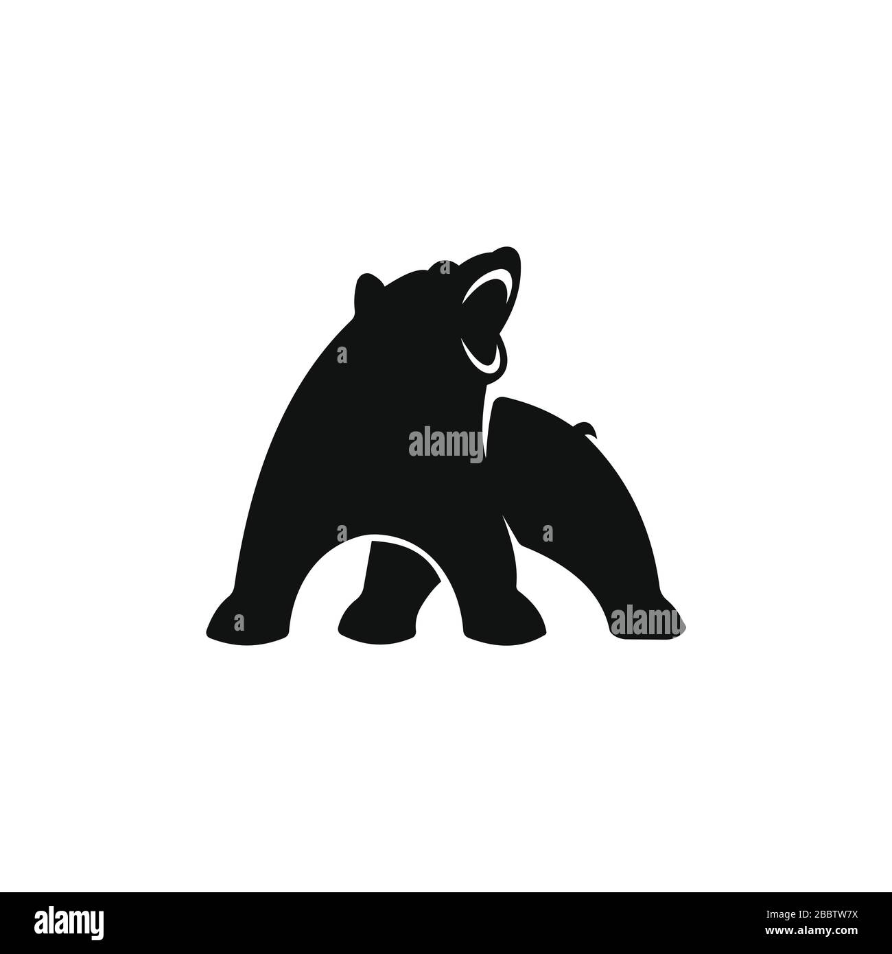 Modèle de conception vectoriel Bear logo Illustration de Vecteur