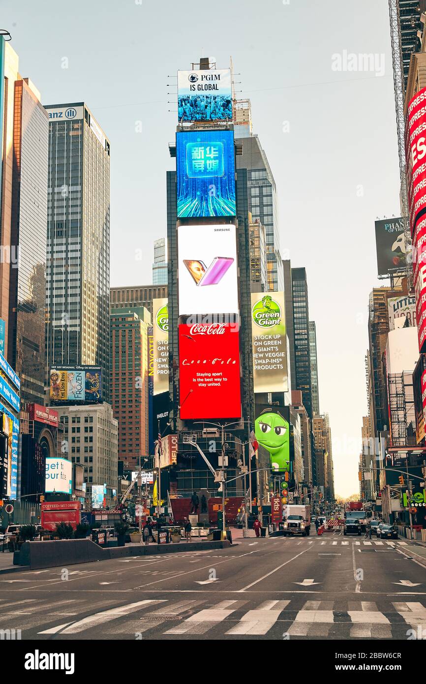 Times Square vide Banque D'Images