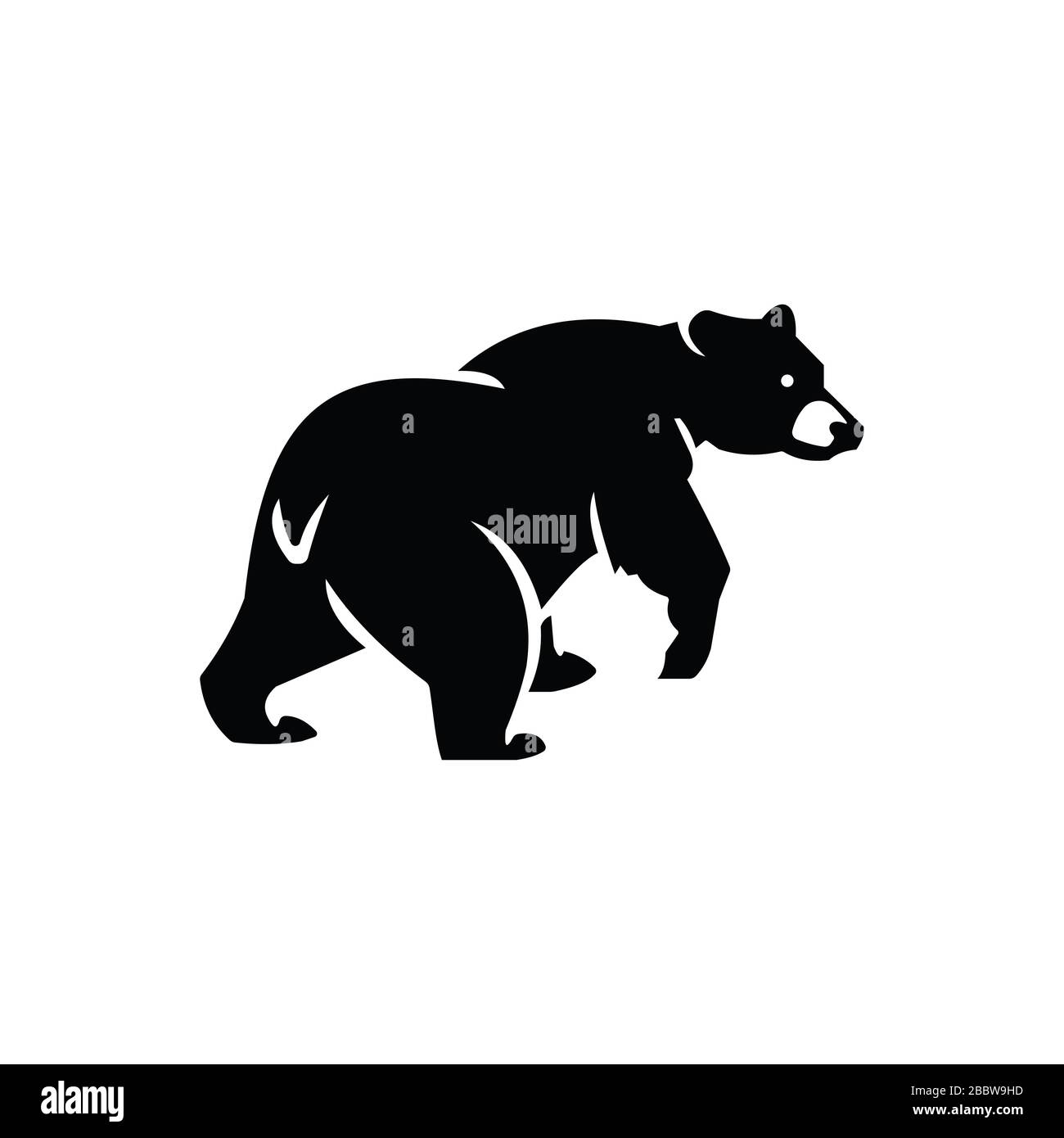 Modèle de conception vectoriel Bear logo Illustration de Vecteur