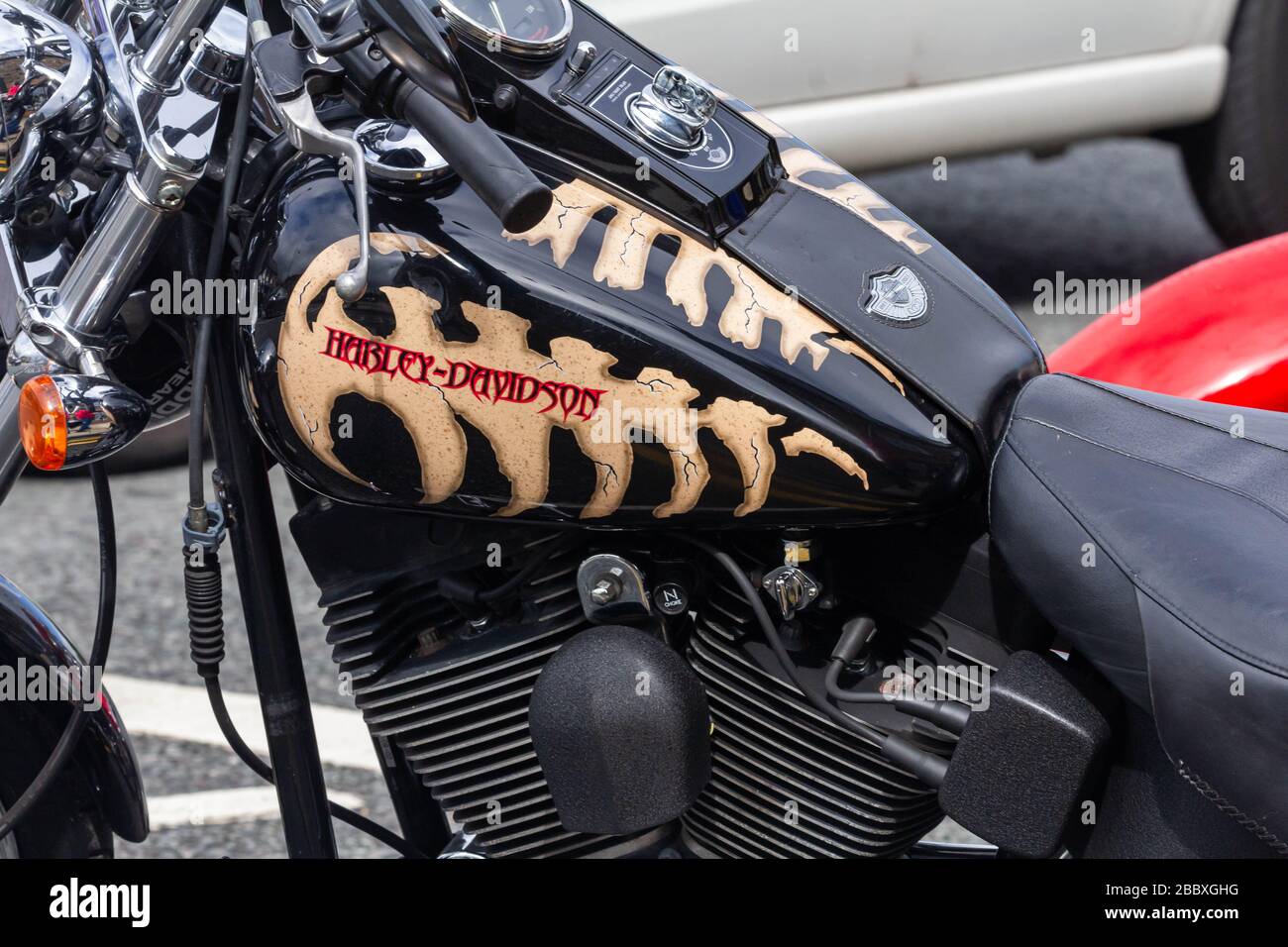 Moto Harley-Davidson. Banque D'Images